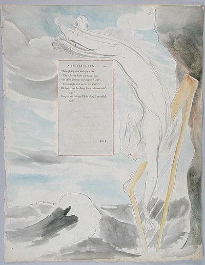The Bard, design 65 from The Poems of Thomas Gray by William Blake